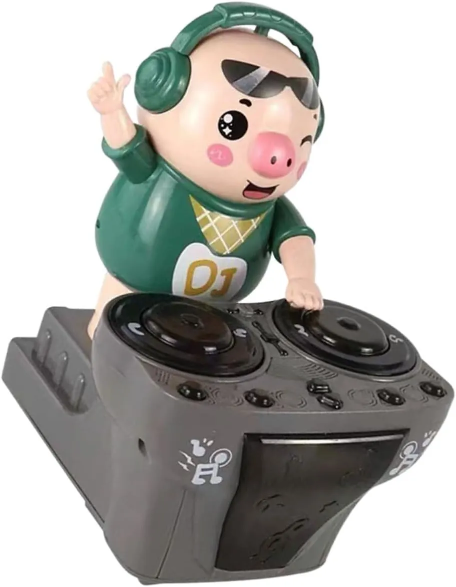 Adorable Pig Shaped Electric Music for Interactive Dj Up agricultural Plaything Wear Resistant Funny Music for Parent Bonding Kisangel 