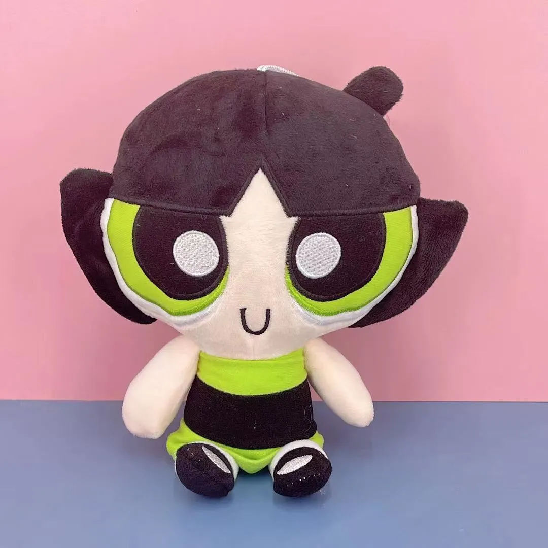 Adorable Powerpuff Girls 8-Inch Plushies – Bubbles, Blossom & Buttercup Soft Stuffed Toys (3-Pack)