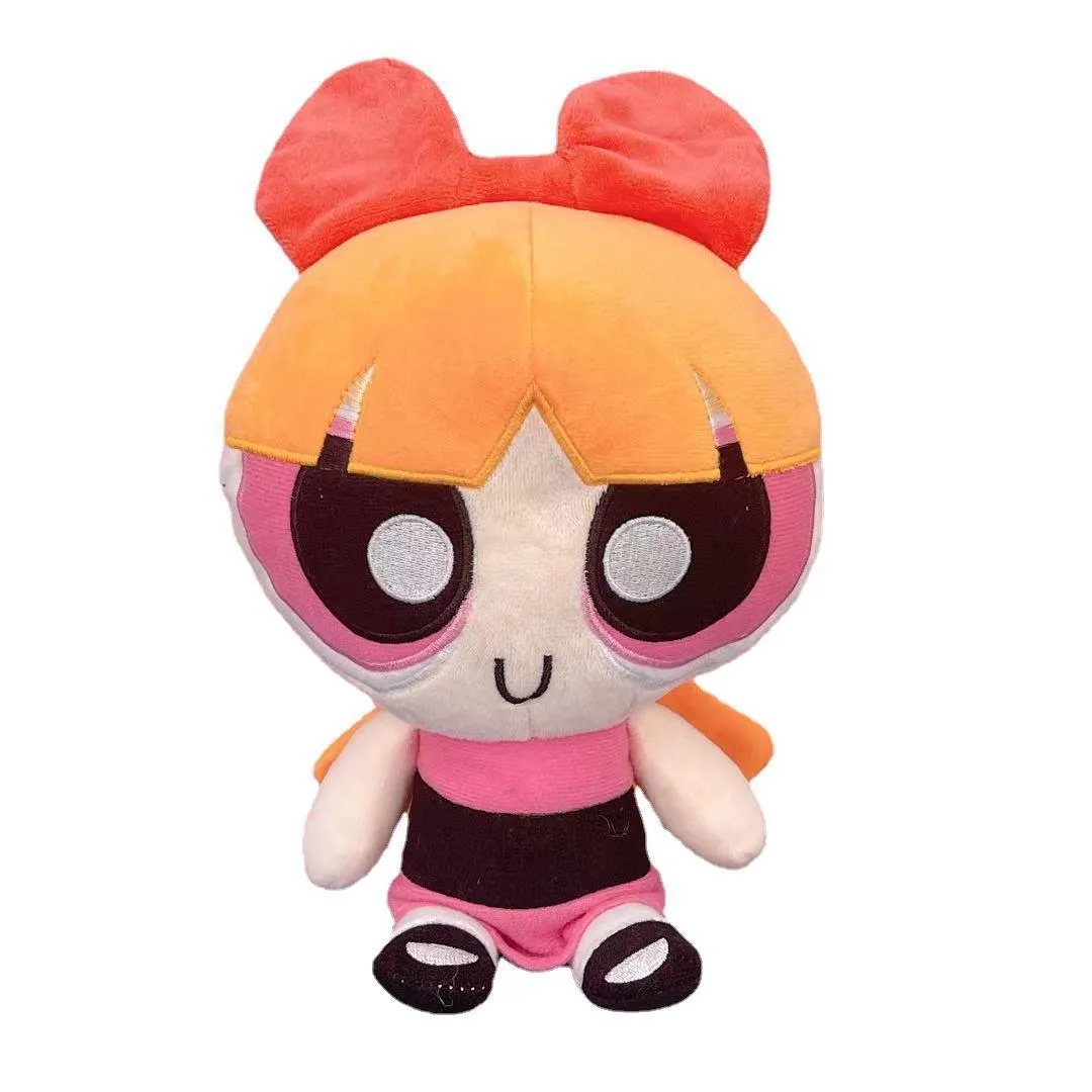 Adorable Powerpuff Girls 8-Inch Plushies – Bubbles, Blossom & Buttercup Soft Stuffed Toys (3-Pack)