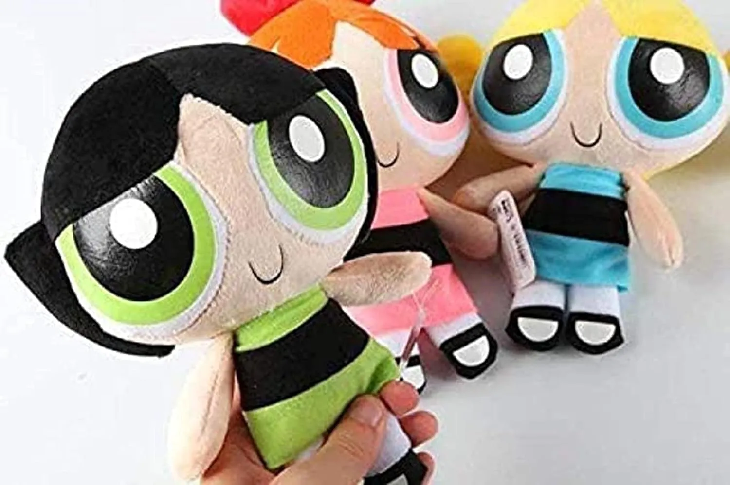 Adorable Powerpuff Girls 8-Inch Plushies – Bubbles, Blossom & Buttercup Soft Stuffed Toys (3-Pack)
