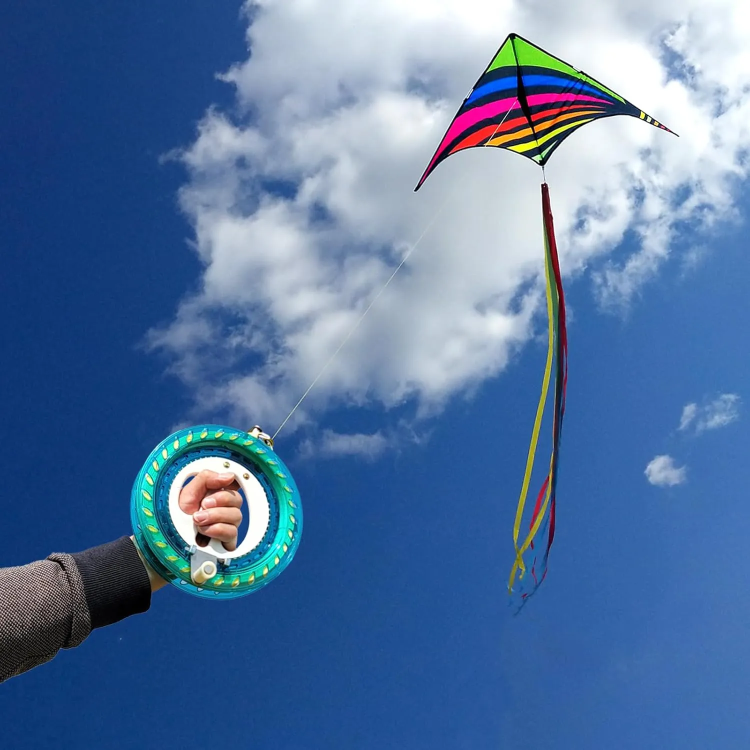 Adults, Best Beach Set for Beginners Mint's Colorful Life 60'' Delta Kite With 7.1in Reel Winder, Easy Flying & String Spool for span approve patriarchal acquiesce Kids & 