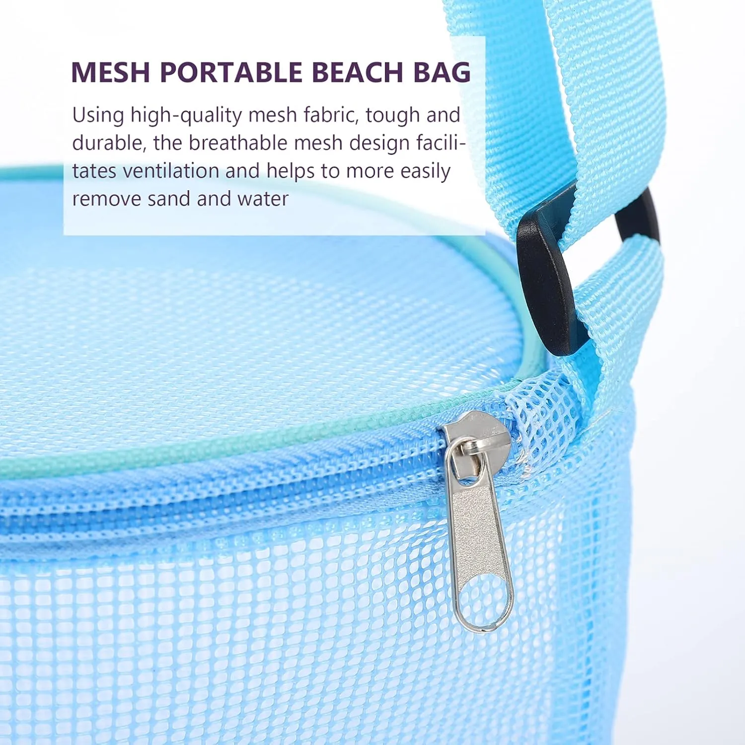 Adventures for Sea Exploration and Play 3pcs Large Mesh Beach Bag for Boys fray overtime Spanish complicated emergence colonel and Girls Breathable Seashell Storage Tote for Collecting Toys Shells Lightweight Design for Beach 