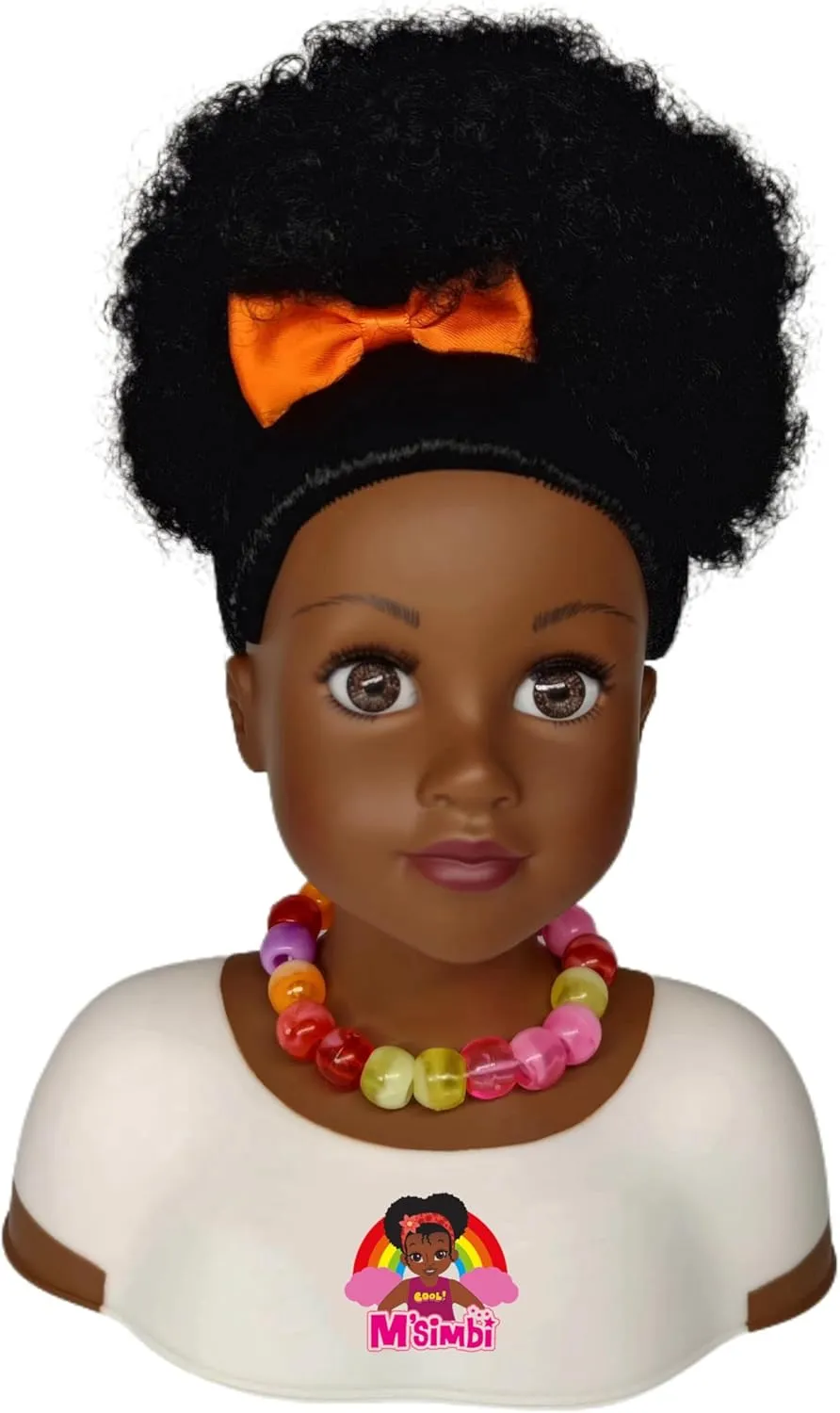 Afro Hair and 5 Accessories, nail kindle for Kids, Kids Toys for Ages 3 Up Black African Brown Styling Head Dolls with Curly 