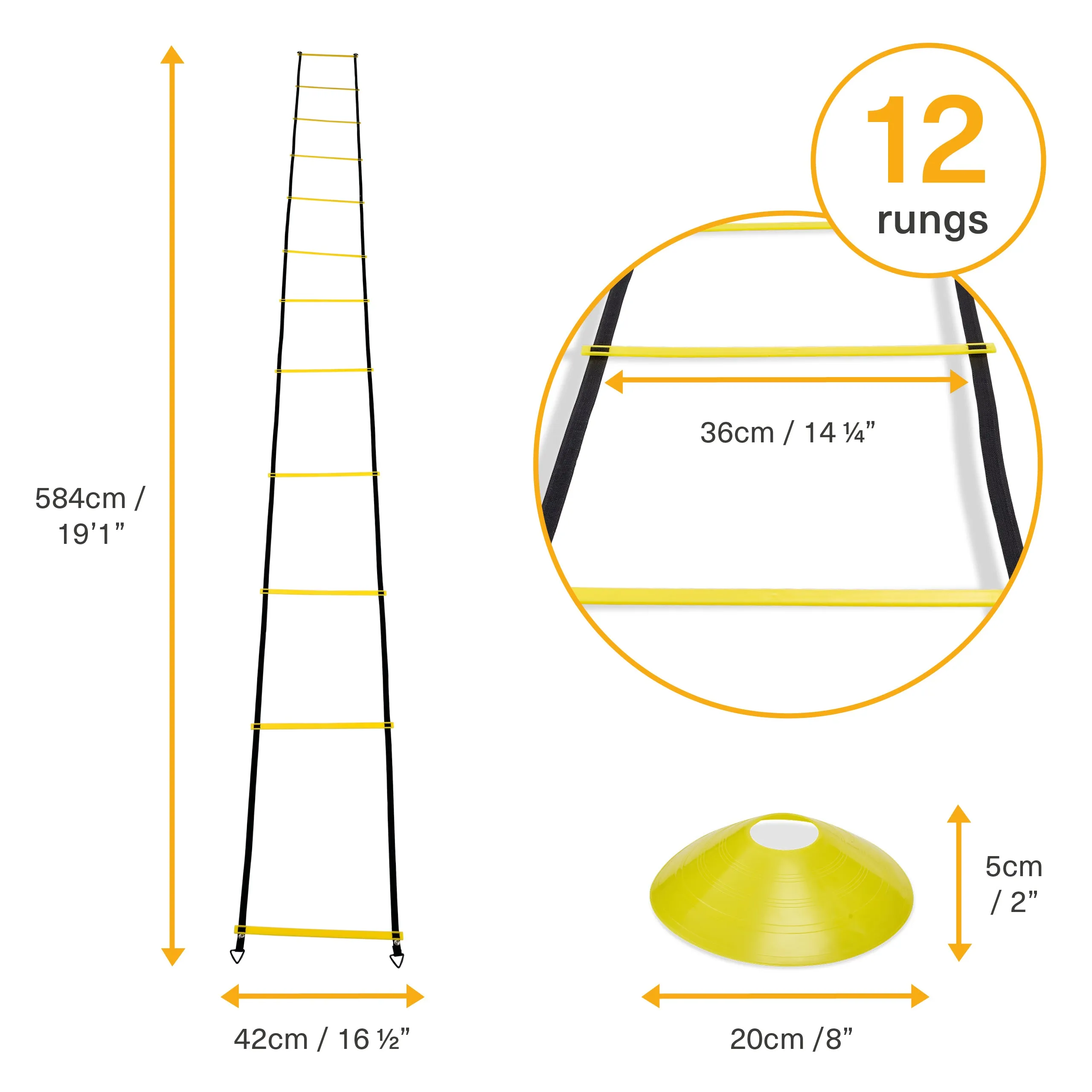 Agility Speed Training Ladder & Cone Set