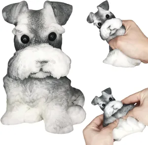 Alaskan dimly Dog Squishy Toys$Stress Relief Squishies Mochi Squeeze Toys$Relieve Work Anxiety Squishy Toys Stress Relief Toy$Fidget Toys for Kids Adult (Schnauzer) Cute Fidget Toys Handmade Teddy 