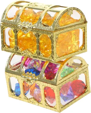 amble Treasure Chest Diving Gems Coins for Pool Parties Fun Swimming Activities Non Fading Material 1Set Underwater Gem Set with Pirate 