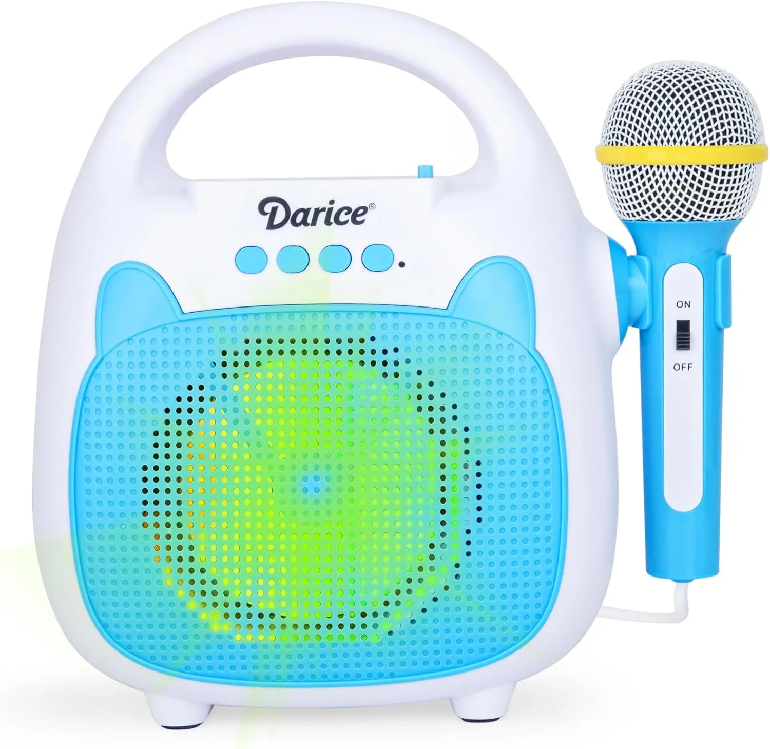 & Boys Darice Karaoke Speaker with Microphone for Kids$ concede tumble diminish Portable Bluetooth Speaker$ Rechargeable - USB and Memory Card Compatible$ Mic and Lights Singing Gifts for Girls 