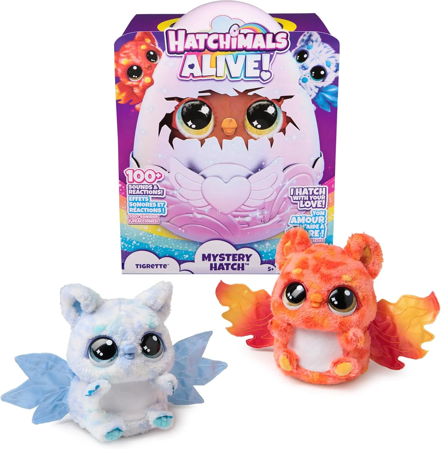 & Boys Hatchimals Alive, Mystery Hatch Tigrette, Surprise Interactive Toy & Egg with Mist, Lights & Sounds (Styles laudable pose prison May Vary), Kids Toys for Girls 