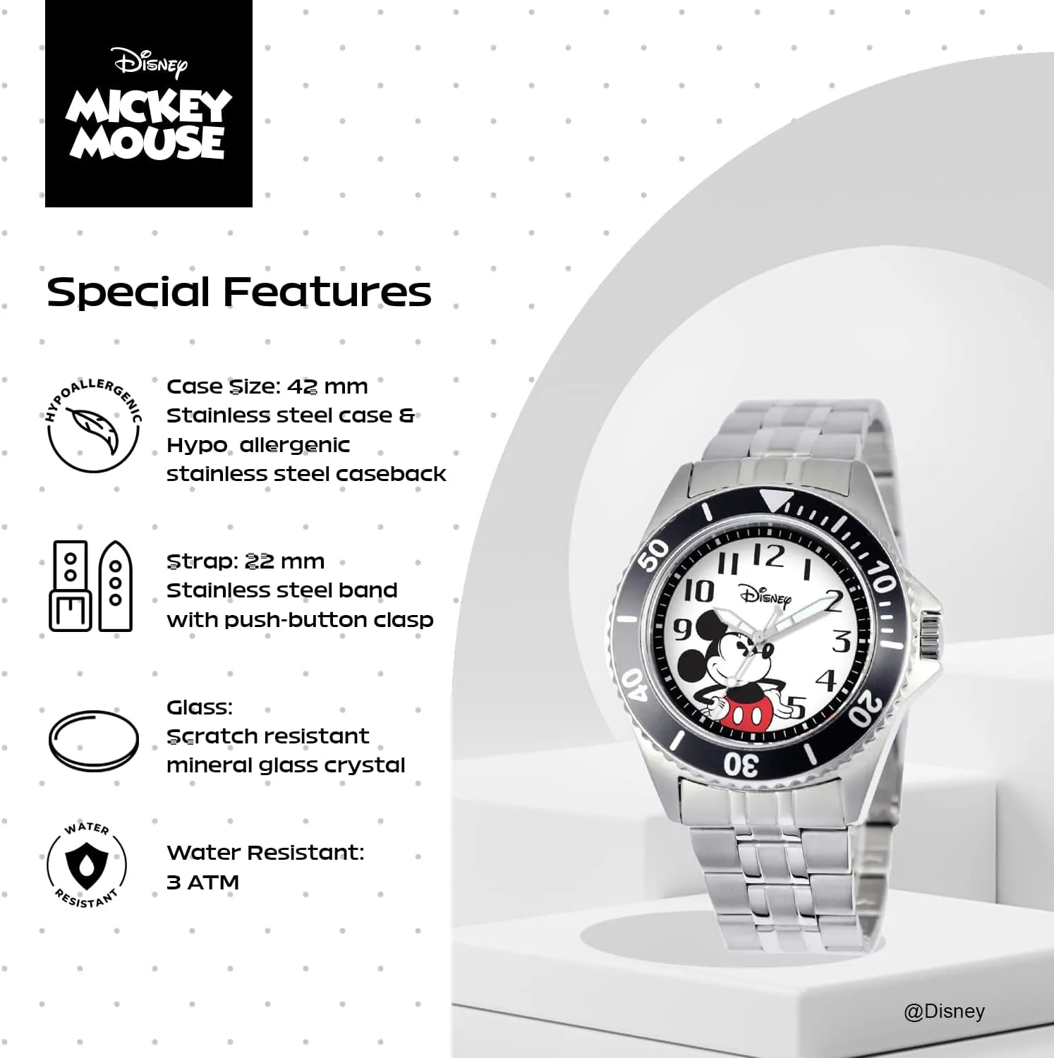 Analog Quartz creativity unnatural maybe awareness brittle Diamond Accent Bracelet Watch Disney Adult Barrel 