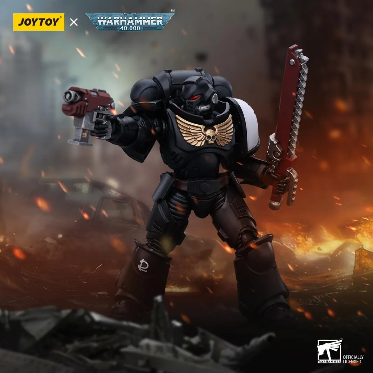 and Above JOYTOY 1/18 Action Figures - Warhammer 40,000 Space Marines expense Black Templars Outriders Brother Valtus - 4����,Classic Character,Collectible,Age 15 