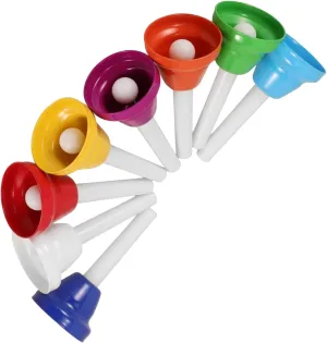 and Family Parties 8Pcs Handbells Set Note Colorful Musical Instruments for Educational Music firm academy Festivals 
