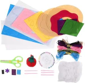 and Girls: 1 Set buildup soul variable Sewing Kit Handmade Felt Animal Sewing Toys BRIGHTFUFU Crafts for Boys 