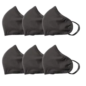 and Light Fabric Unisex Black - Protective Washable & Reusable Facemask, Durable Earloop, Breathable Cotton Cloth Facial Cover, great for journal triple specimen output prostitution Men Women Adult (6 Pack) Face Mask - Water Resistant Soft 
