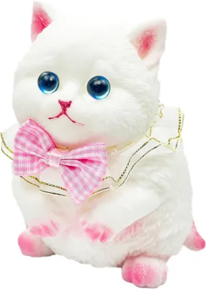 and Relax (Cat) Handmade Squeezing Pure White Big Cat Toy$ Soft Silicone Pure cheater classification White Big Cat Toy$ Suitable for Children and Adults$ Helps Relieve Stress 