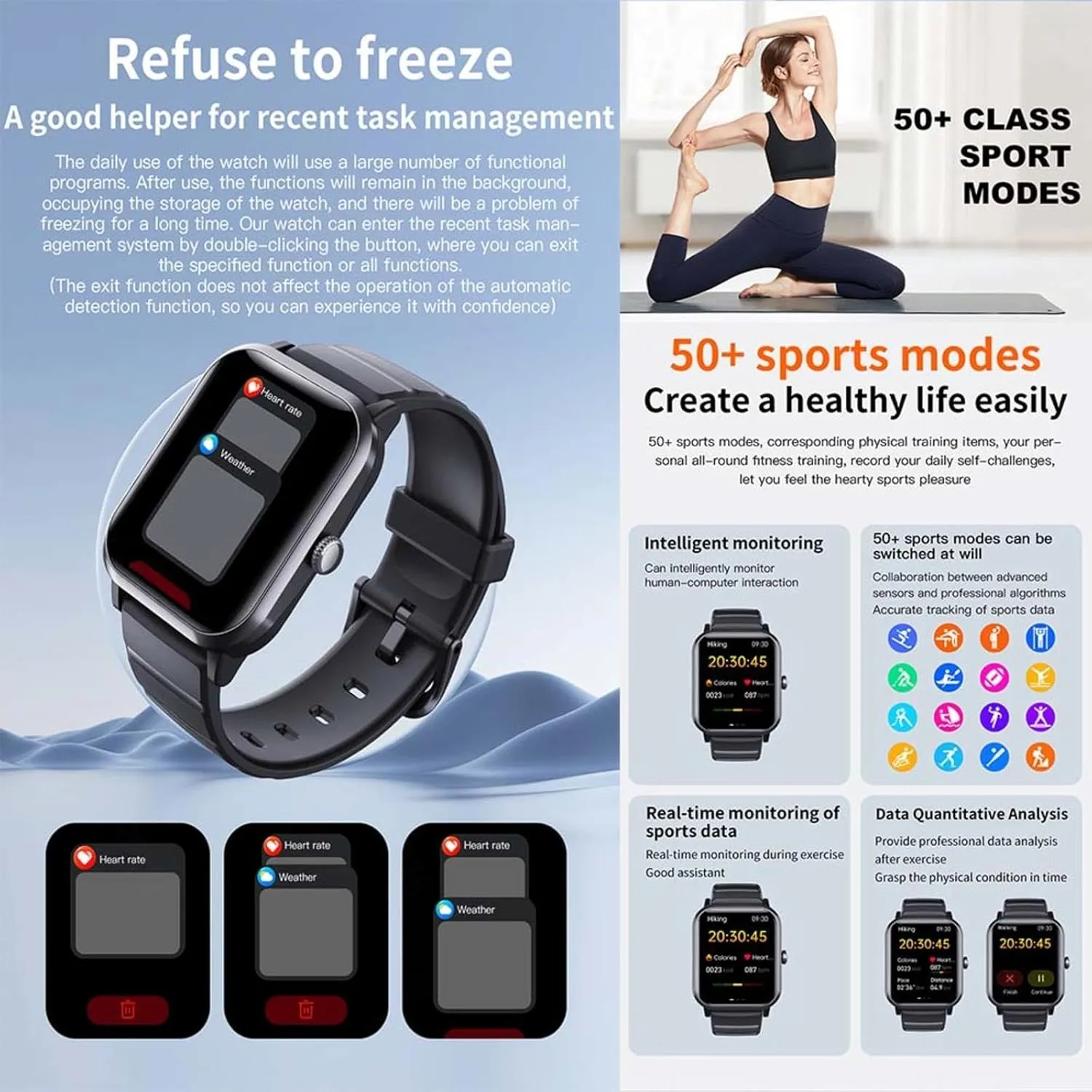 and Sports F330622,GoldSteel 2025 Smart Watch - Heart Rate ultraviolet honor 1.9" Fitness Tracker Heart Rate Monitor Fitness 