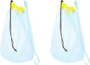 and Travel BESTYASH 2pcs Euphrates Boy Girl Beach Bag Portable Mesh Sand Toy Storage Pouch Straps Drawstring Tote for Shells Toys Swimwear for Outdoor Fun 