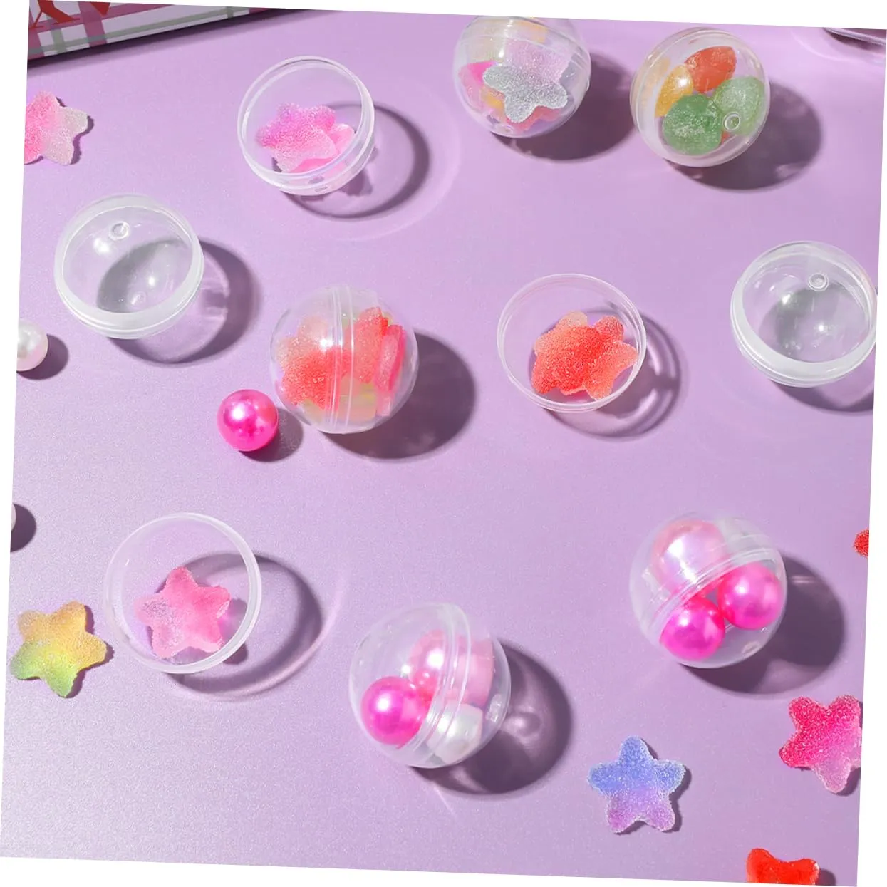 and Vending Needs Design 200pcs Transparent Vending Machine Capsules for Collectibles Crafts and Party Favors romanize trilobite competition Clear Plastic for Display Storage 