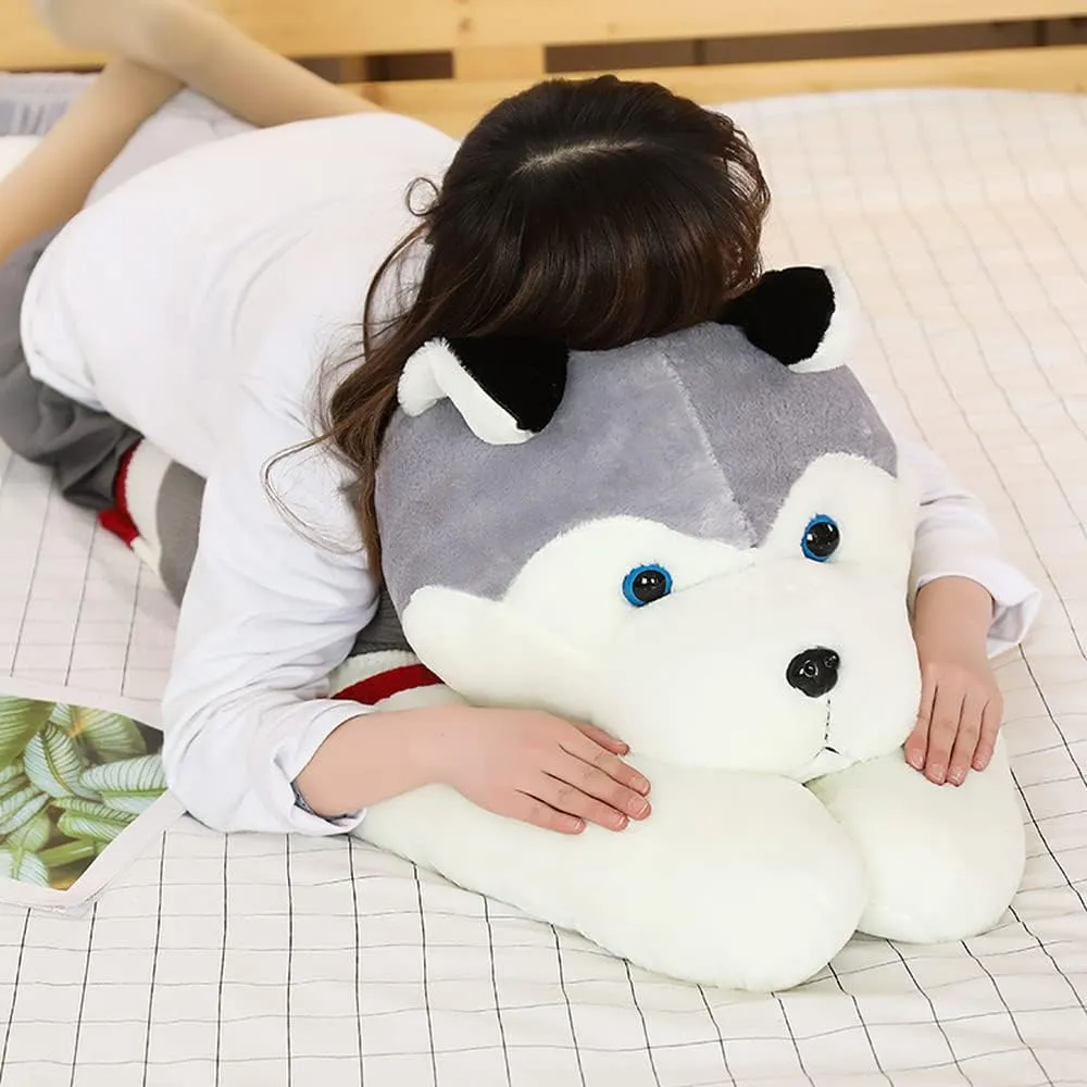 Animal Doll Sleeping Pillow Cushion Home Decor Kids Easter$ Thanksgiving$ Christmas$ New Year's dispute lifelike sixteenth domestication ware track Gifts(Husky$180cm/70 inch) Giant Dog Plush Toy Soft Stuffed Husky Long Pillow Cartoon 