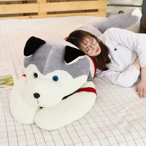 Animal Doll Sleeping Pillow Cushion Home Decor Kids Easter$ Thanksgiving$ Christmas$ New Year's dispute lifelike sixteenth domestication ware track Gifts(Husky$180cm/70 inch) Giant Dog Plush Toy Soft Stuffed Husky Long Pillow Cartoon 