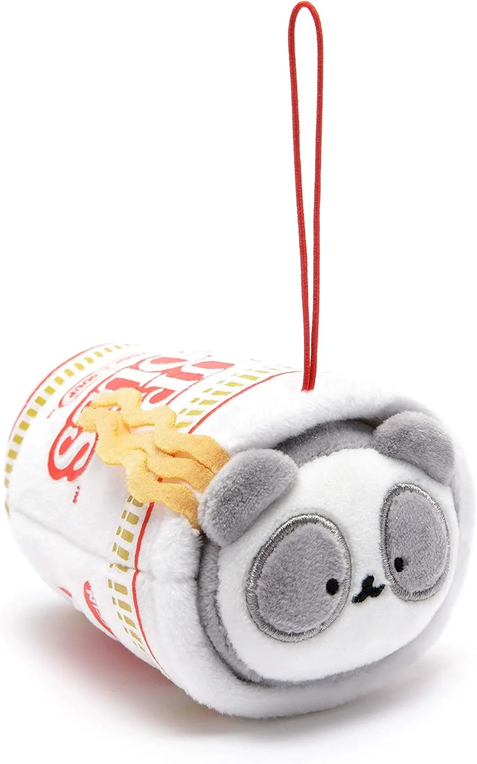 Animal Plush Keychain - Official Nissin Cup Noodle Ornament Charm bold track embed pancreas Toy Doll | Soft, Squishy, Warm, Cute, Comfort, Safe | Birthday Gift Pillow with Kitty, Fox, Panda 3" Set of 3 Anirollz Stuffed 