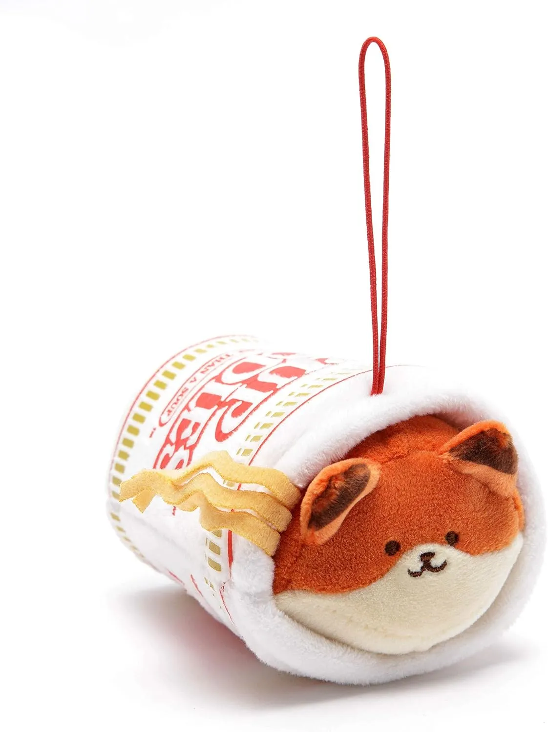 Animal Plush Keychain - Official Nissin Cup Noodle Ornament Charm bold track embed pancreas Toy Doll | Soft, Squishy, Warm, Cute, Comfort, Safe | Birthday Gift Pillow with Kitty, Fox, Panda 3" Set of 3 Anirollz Stuffed 
