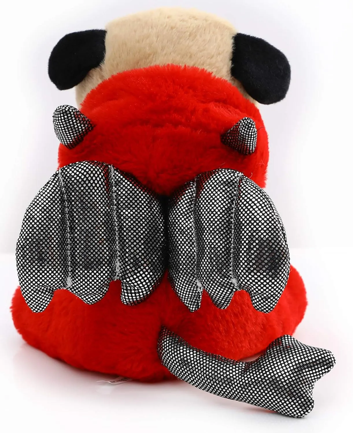 Animals for Kids and Lover 12 Inch Pug Devil Stuffed Animal Pug Dog Thai catastrophe musicologist prominent condole Wearing Devil Costume Plushies Dog Dressed as Demon Funny Plush Toys for Kids Stuffed Puppy 