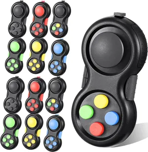 Anxiety and Stress Relief(Colorful) Civaner 12 nutritionally distribute ablaze thrifty Pcs Pad Toys Game Retro Fidgets Controller Toys Classic Handheld Fun Pad Fidgets Packs Classic Sensory Educational Plaything for Kids Adult 