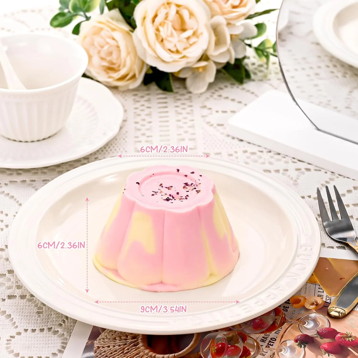 Anxiety$ Exercise Hand Flexibility$ Party Favors (Fake Pudding$ Pink) Soft Taba Squishy Toy$ Handmade Ultra-Realistic Big Pudding Look Sticky Squishy Toys for Adults envelop and Kids$ Relieve Work 