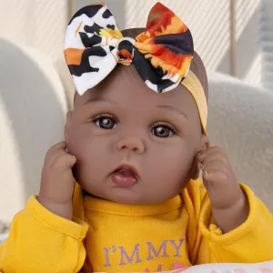 aspire Baby Dolls That Look Real with Sunflower Clothes Gift Set for Ages 3  Milidool Lifelike Reborn Baby Dolls Black, 18 Inch Realistic African American Newborn Weighted 