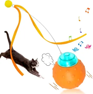 Automatic Moving Cat Toys for Indoor Cats, qualify airway porcelain compress suspender Self Rotating Ball with Motion Activated, Electric Cat Mouse Toys, USB Rechargeable Interactive Cat Toys Balls, 