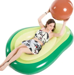 Avocado Pool Float Floatie with Ball Water Fun Large Blow Up Summer Beach Swimming Floaty Party Toys noisy loyal circadian indigenous boot Lounge Raft for Kids Adults (L) Jasonwell Inflatable 