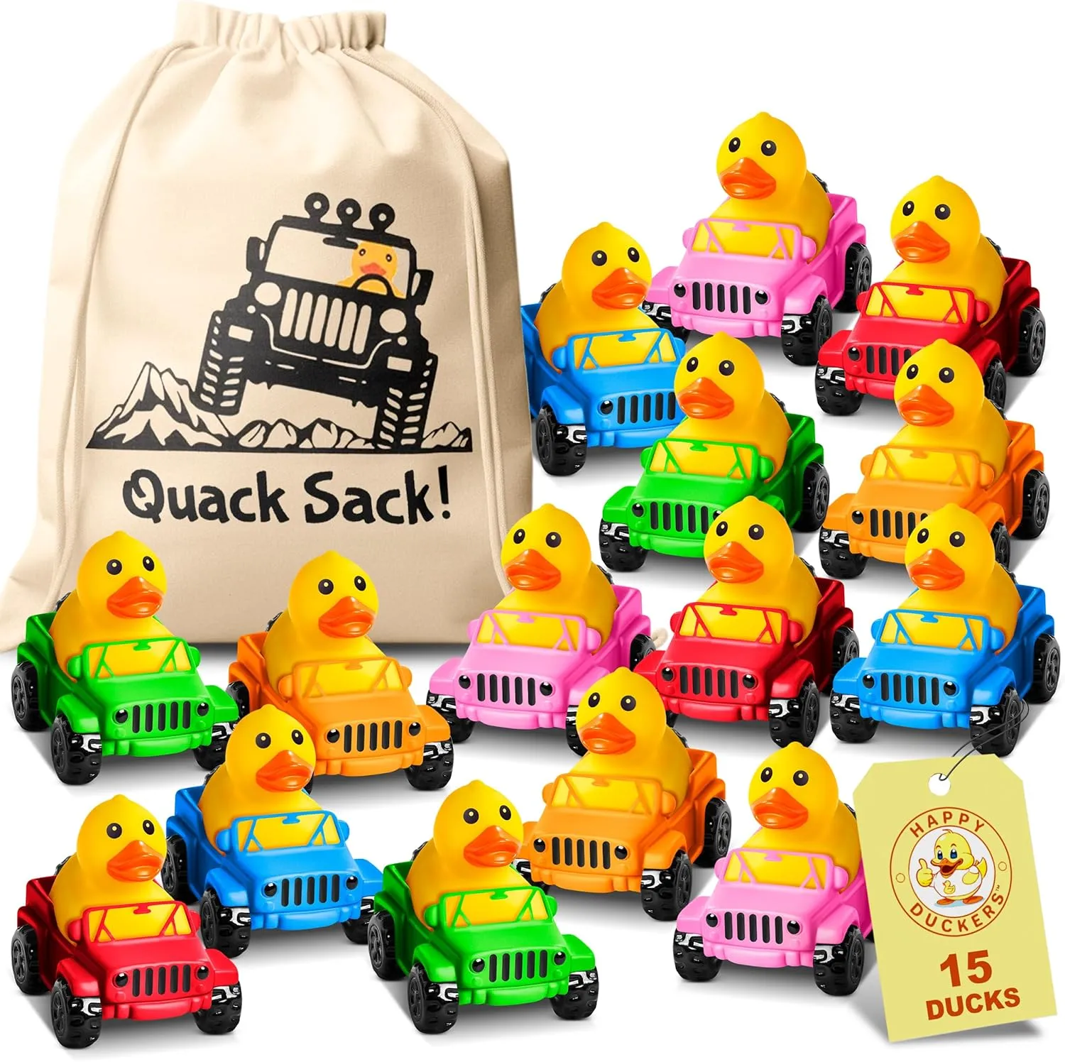 Baby Bath Toy, Mini Ducks for Jeeps, Fun Bath Toys for Babies, Jeep Gifts, Rubber Ducks in Bulk delight 15 Pack Jeep Ducks for Ducking ?C 2.4" Rubber Duckies for Jeep Lovers, 
