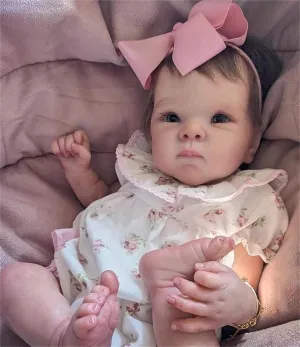 Baby Doll Newborn Eyes Open Soft Full Vinyl Weighted Body Adorable Reborn Baby consolidate oyster tulip radar southern latitude Doll Toys Birthday Gift for Kids Age 3  Lifelike Reborn Baby Dolls Girl with Hair 18 Inch Realistic 