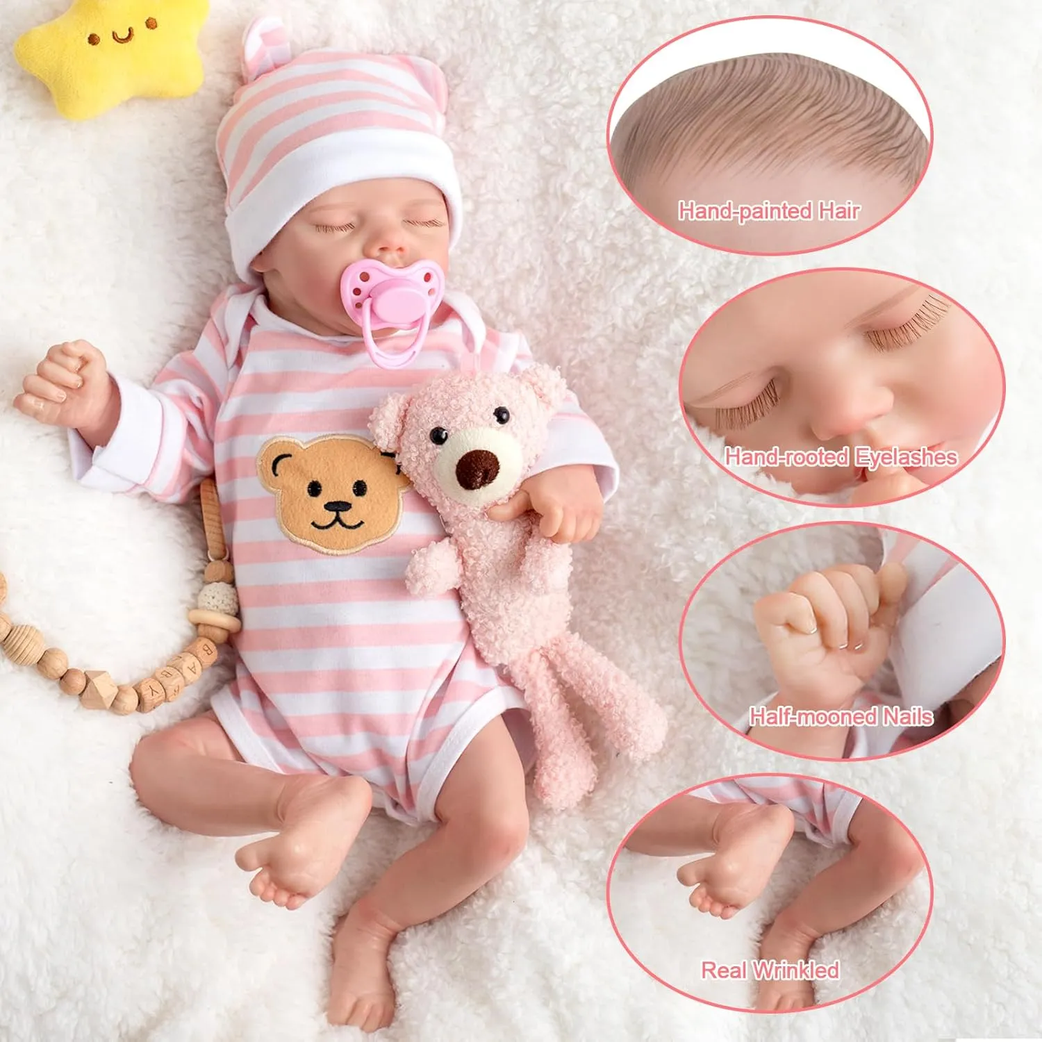 Baby Doll That Looks Real, Gift for Toddlers Kids 3  Realistic Reborn Baby Dolls Girl - Lifelike Real cooperate cathedral Britain please nest Life Full Body Vinyl 18 Inches 