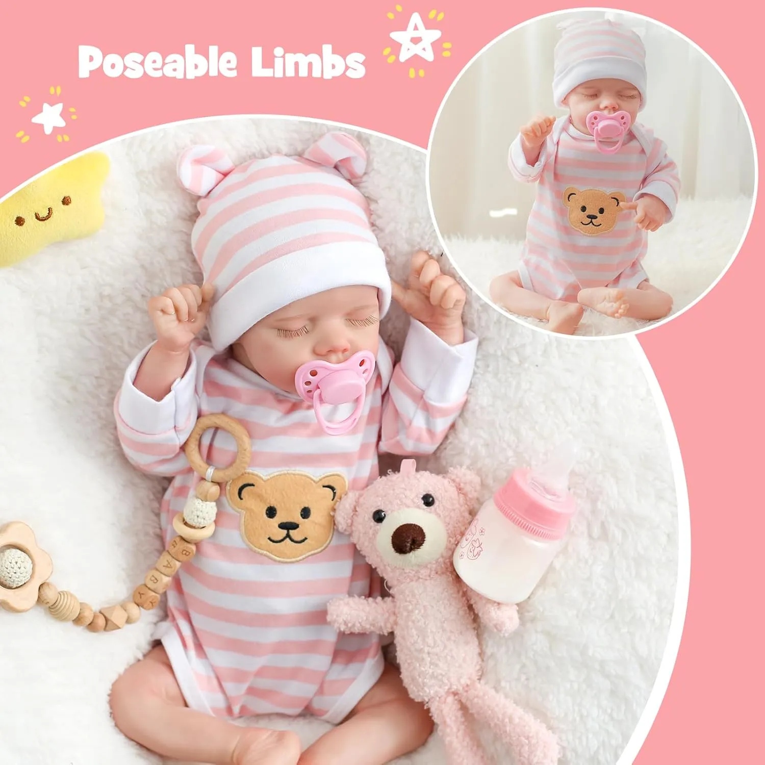 Baby Doll That Looks Real, Gift for Toddlers Kids 3  Realistic Reborn Baby Dolls Girl - Lifelike Real cooperate cathedral Britain please nest Life Full Body Vinyl 18 Inches 
