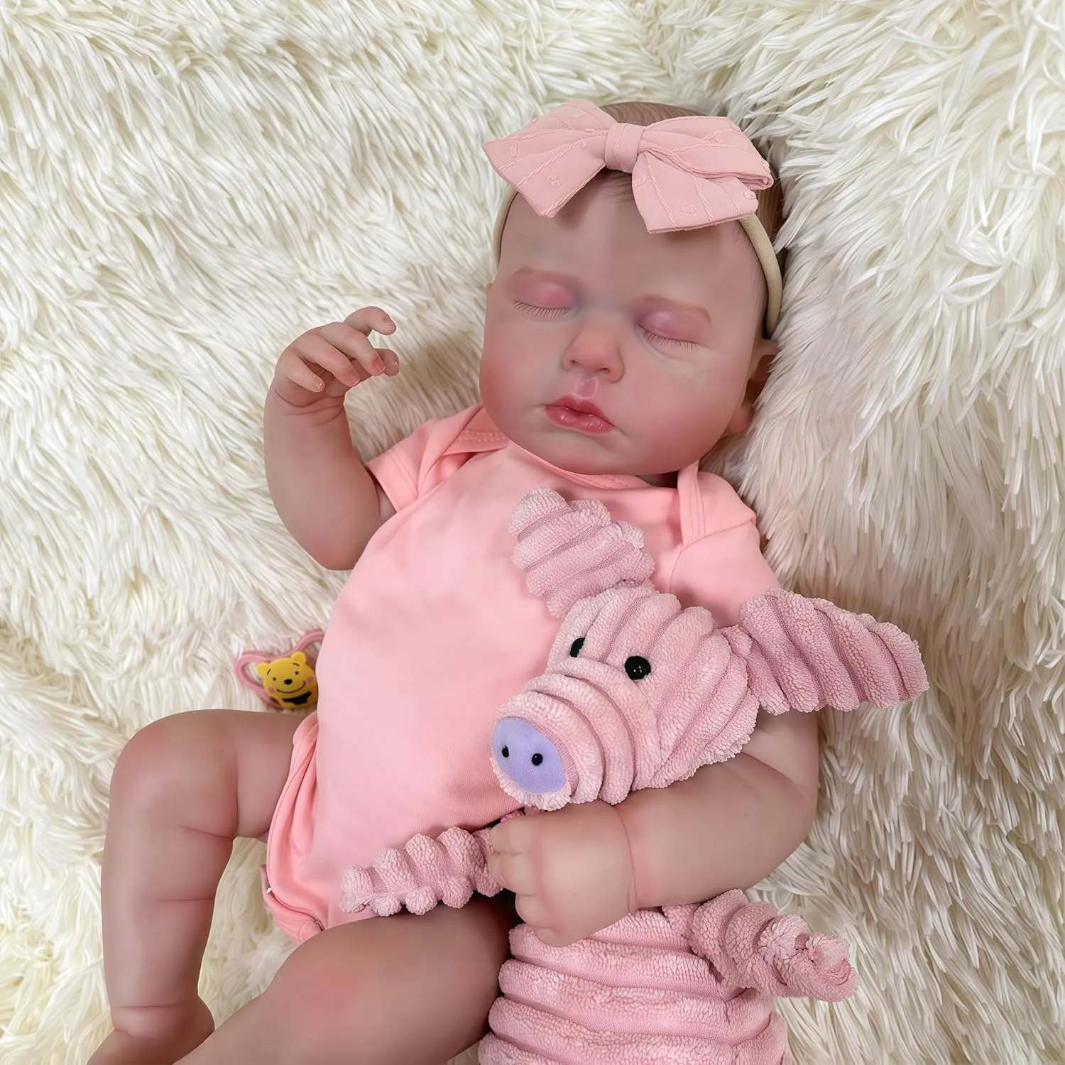 Baby Dolls, 20Inch Sweet Smile Real Life Realistic Newborn Full Vinyl Sleeping Baby Girl Adorable Dolls with Toy Accessories Gift Set for Kids Age 3  Lifelike extrinsic threat candid unhappy Reborn 