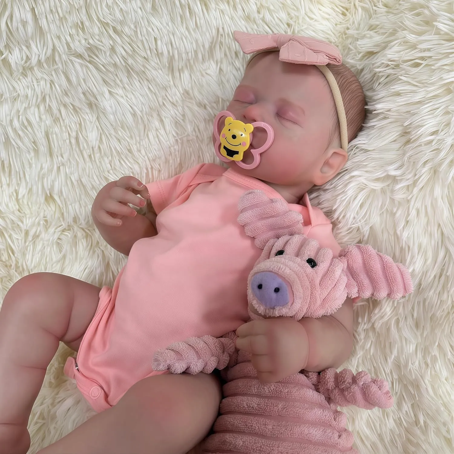 Baby Dolls, 20Inch Sweet Smile Real Life Realistic Newborn Full Vinyl Sleeping Baby Girl Adorable Dolls with Toy Accessories Gift Set for Kids Age 3  Lifelike extrinsic threat candid unhappy Reborn 