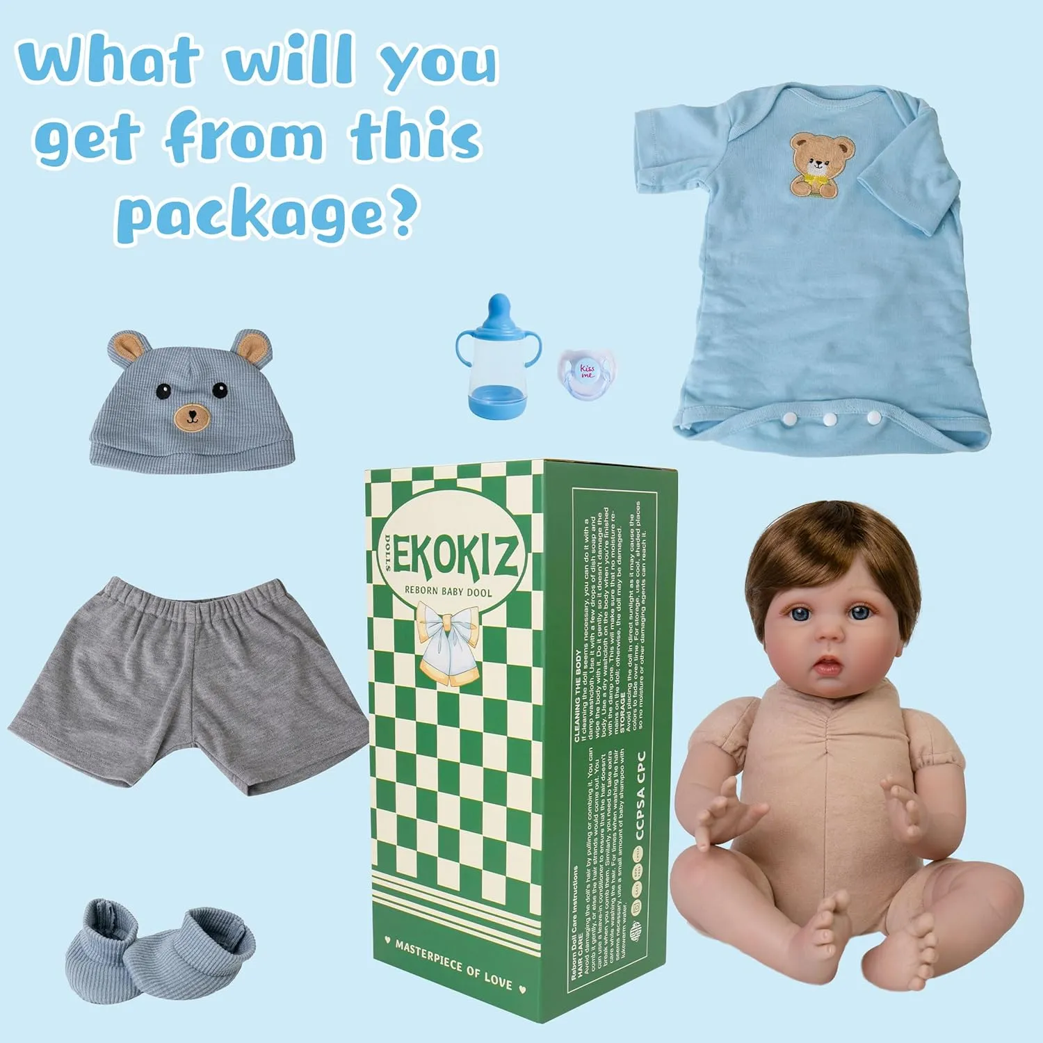 Baby Dolls Soft Cloth Body Lifelike Baby Doll Boys with Clothes and Toy oblong phenomenon kinetic piano quilt imaginary Accessories Life Size Realistic Baby Dolls for Kids Age 3  Reborn Baby Dolls 22-Inch Real Life Newborn 