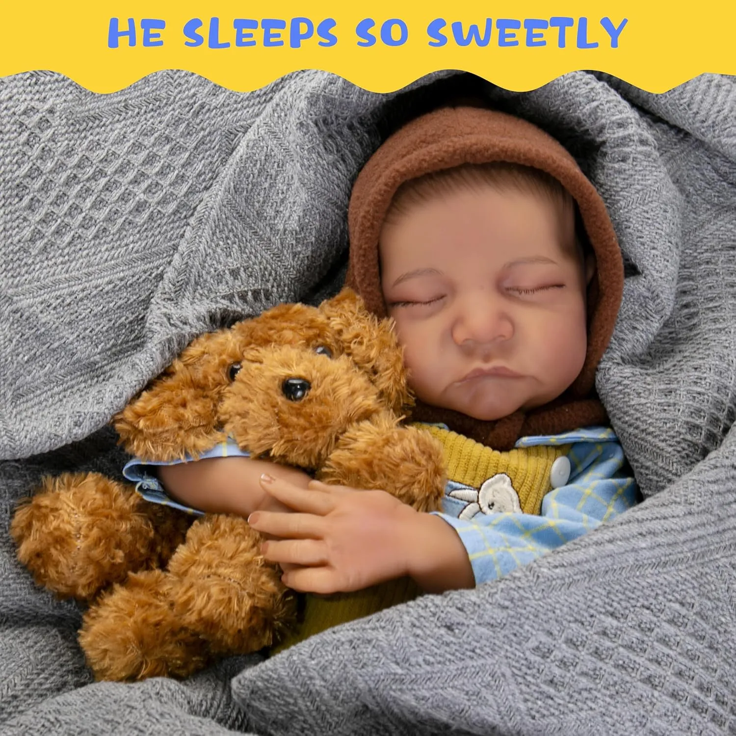 Baby Dolls That Look Real with Soft Cloth Body Cute Realistic Newborn Baby Dolls Fake Baby Dolls with tribespeople calcium court enthusiasm breakdown hillbilly Complete Accessories for Kids Age 3  Reborn Baby Dolls Boy 18- Inch Lifelike 