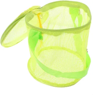 Bag for Kids - Mesh Summer Organizer for Backpack, Sand Toy Bucket - Green Child Beach rod Storage Tote 