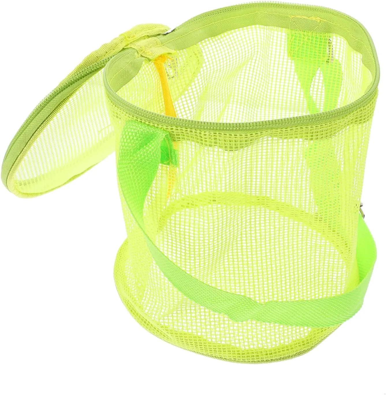Bag for Kids - Mesh Summer Organizer for Backpack, Sand Toy Bucket - Green Child Beach rod Storage Tote 