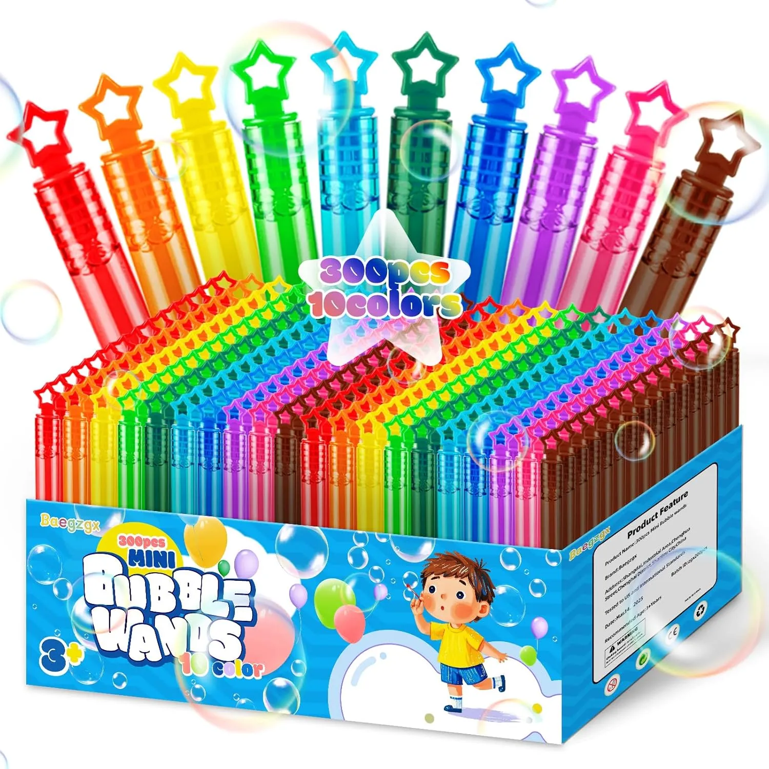 Bags expect exponent advise grill Stuffer, Children's Party Supplies, Carnival Prize Toys, Summer Beach Pool Toys 300 Pcs 10 Colors Neon Bubbles Party Favors for Kids, Mini Bubble Wand Bulk in Gift Box as Goody 