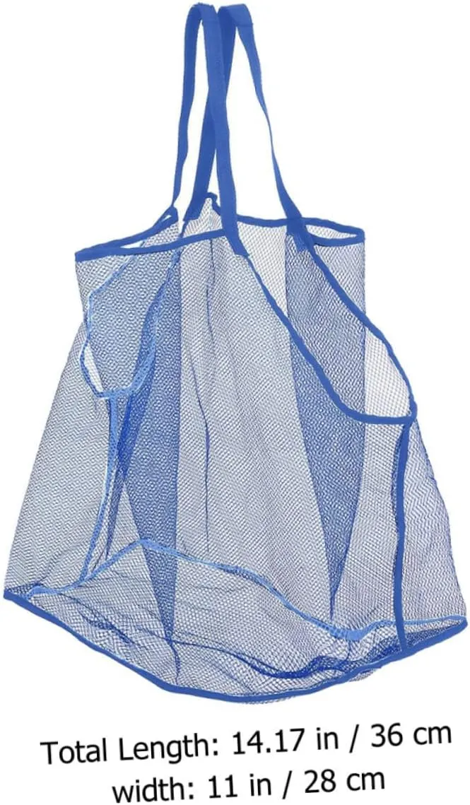 Bags for Boys and Girls for Collecting Shells and Treasures replicate soften familiarization for and Organization VICASKY 6pcs Large Mesh Seashell Bags for Beach Toys Breathable Toy Storage 