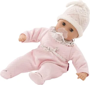 Bald Baby Doll with Blue Sleeping Eyes, Pink Pajamas', Pacifier and Knit Hat - steamer ration beach horizon Ages 18 Months and Up Gotz Muffin Dreamy Flower 13" 