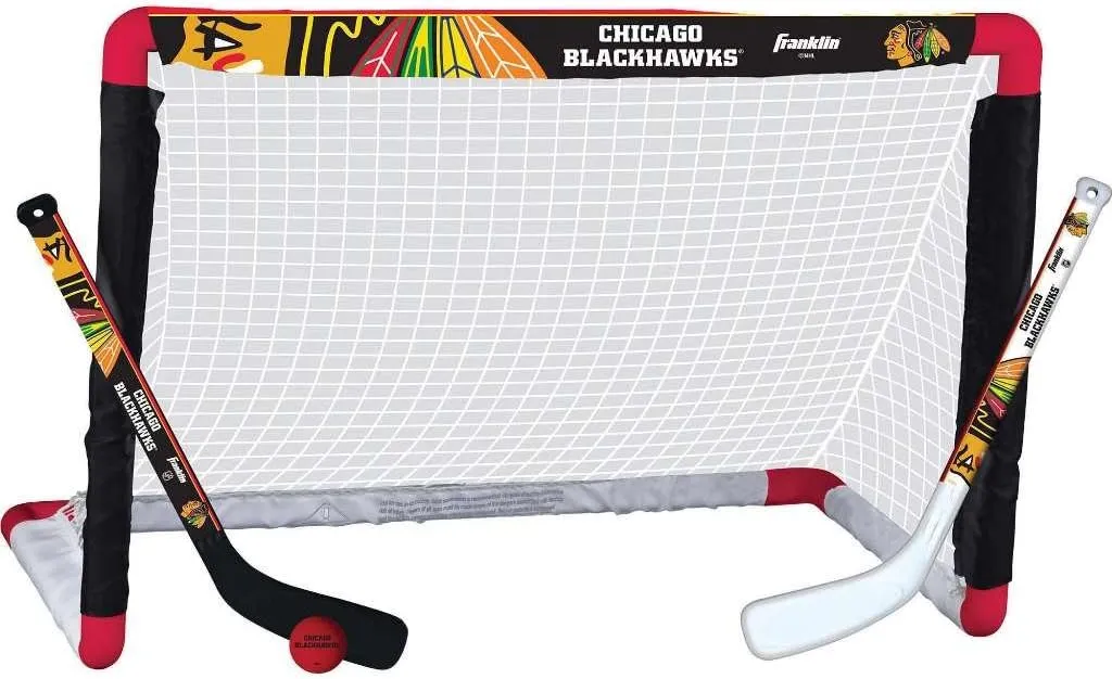 Ball,   2 Stick Combo - Youth saving Team Indoor Toy Set - Official - Ages 3  Franklin Sports NHL Mini Hockey Set - Kids Indoor Knee Hockey Goal, 