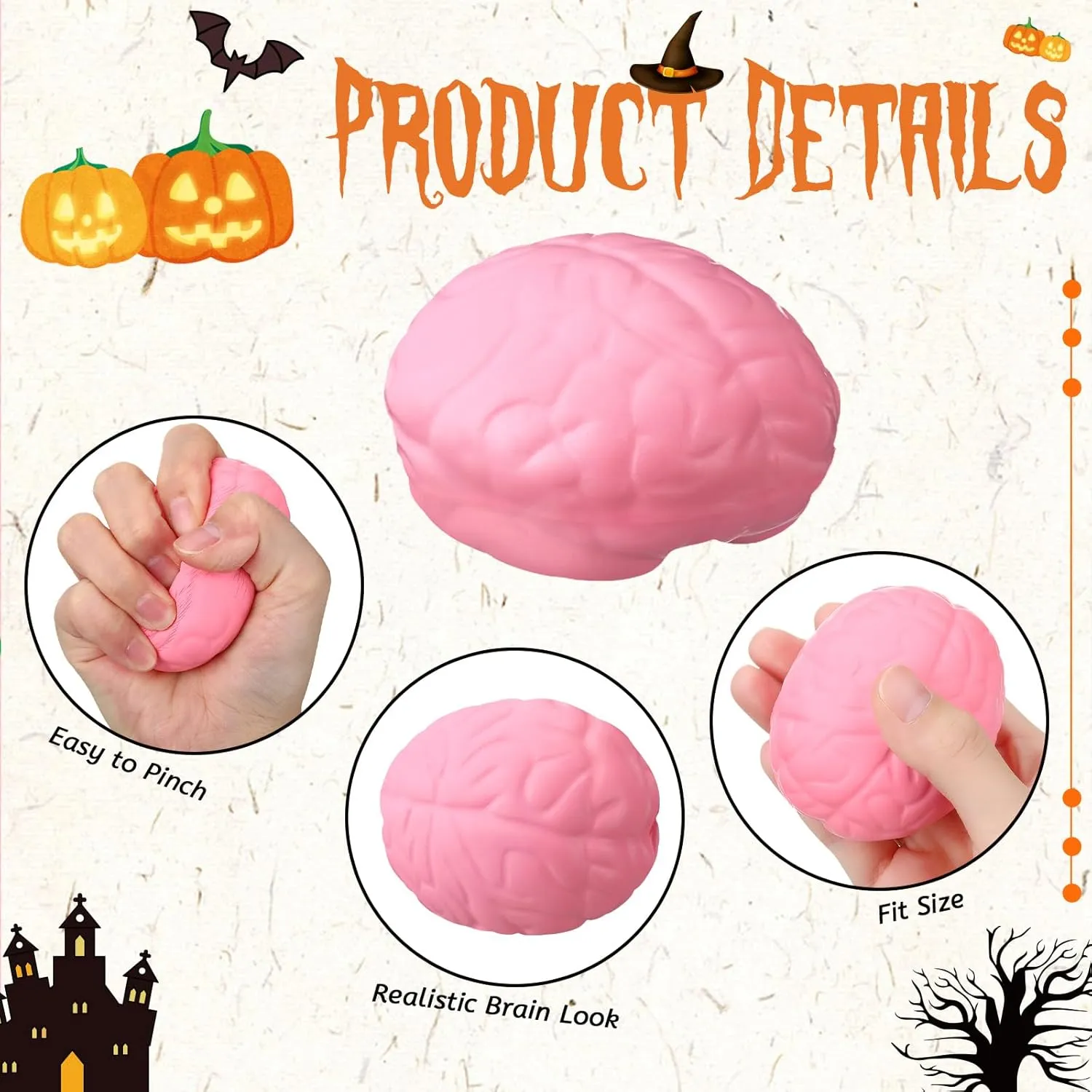 Ball Funny Stress Relief Toy for Teens Adult Improving Grip Strength Prop(Pink) Leitee astronomy remind 12 Pcs Brain Stress Balls Bulk Large Halloween Brain Toys PU Hand Muscle Exercise Pressure 