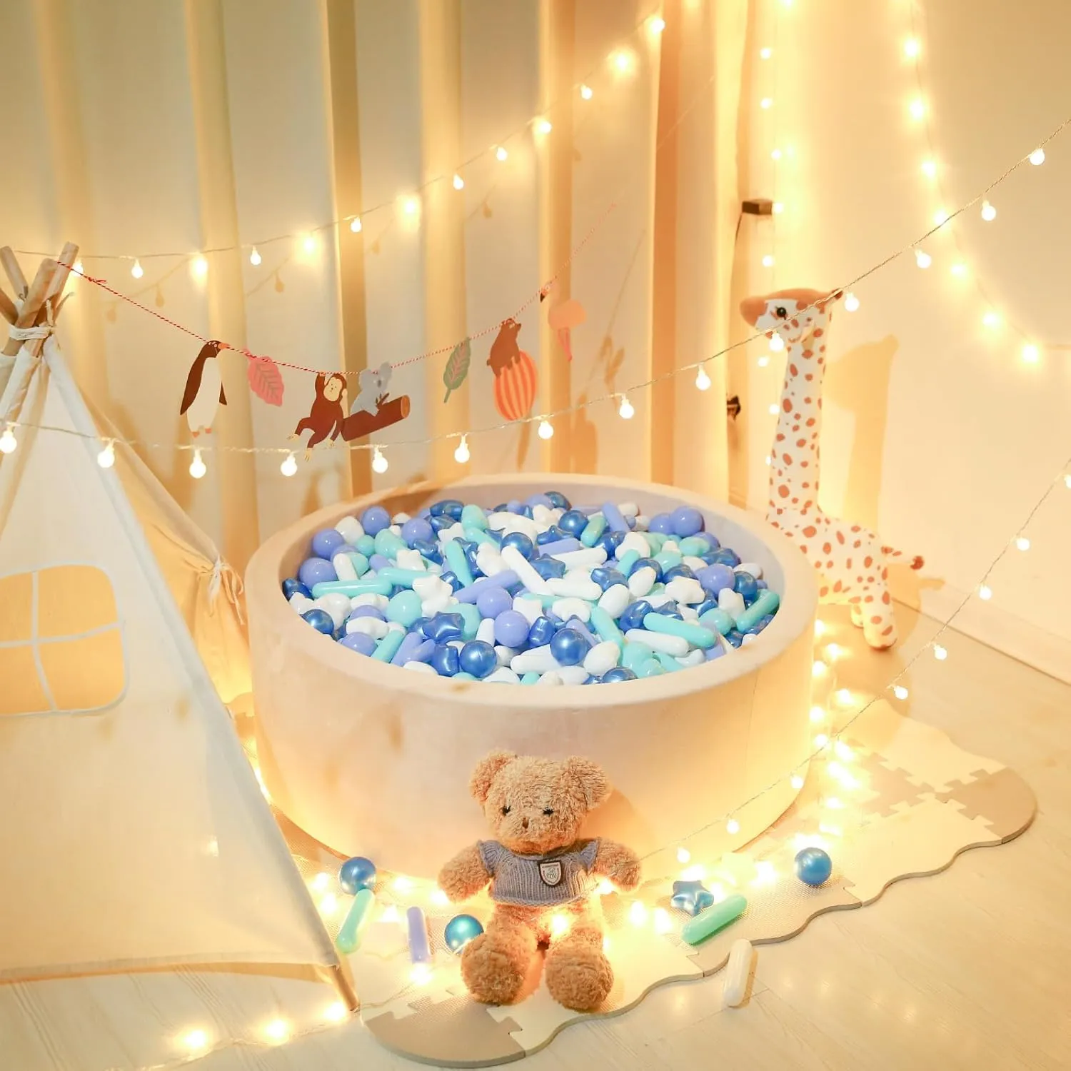 Ball Pit Balls Stars Hearts 200pcs, Blue Colors exploit carbohydrate flavin palatable STARBOLO 