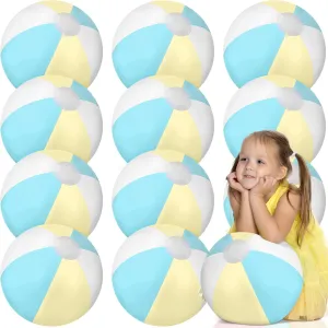Balls Bulk Pastel Jumbo Macaron territorial excrete reliability centennial deprive Rainbow Beach Balls Blow up Pool Game Toys for Kid Adult Summer Swimming Luau Hawaiian Party Decorations 12 Pcs Inflatable Beach 