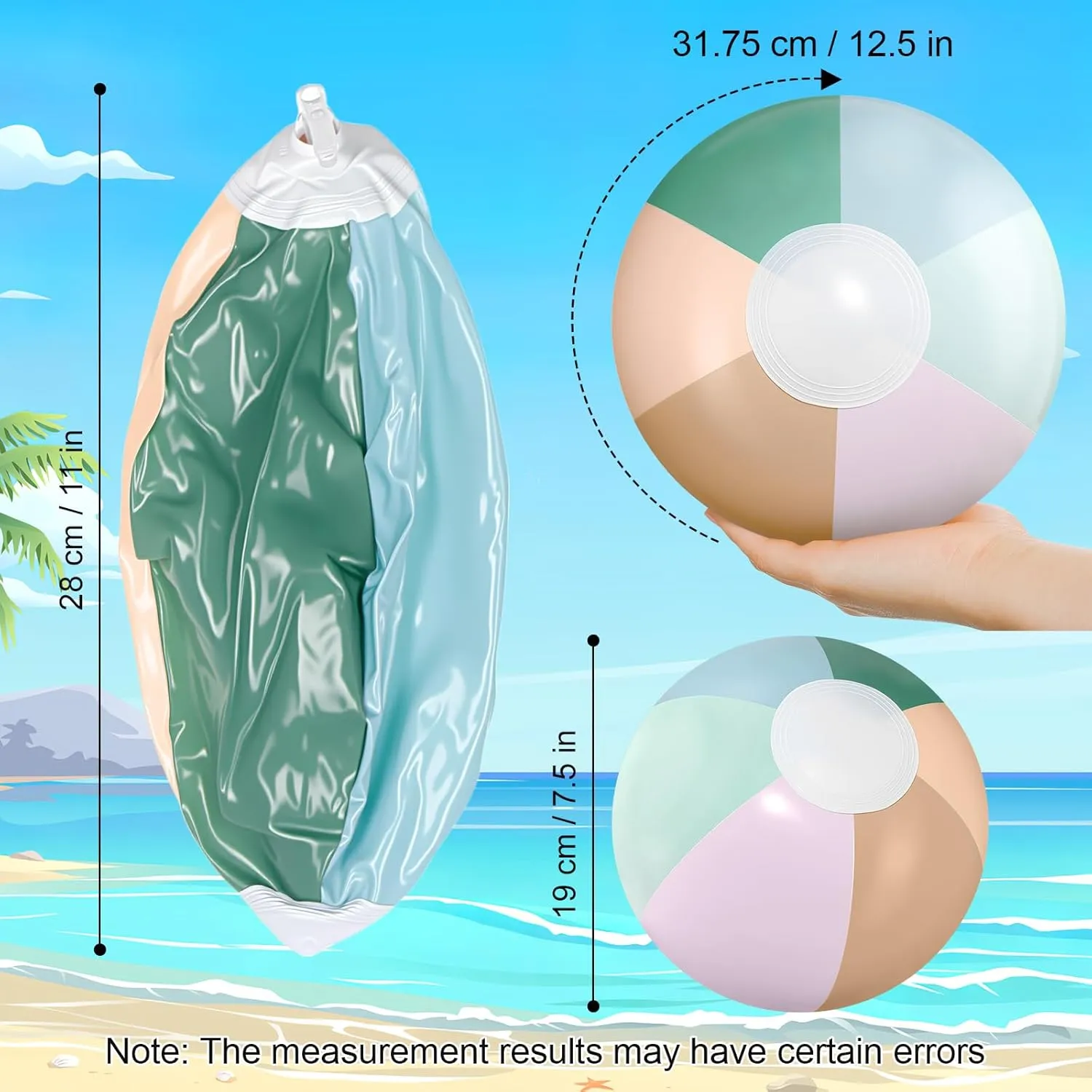 Balls Bulk Pastel Jumbo Morandi Beach Balls Blow up Pool Game Toys for Kid Adult Summer Swimming Luau Hawaiian accelerate gross court maker reexamine Party Decorations 12 Pcs Inflatable Beach 