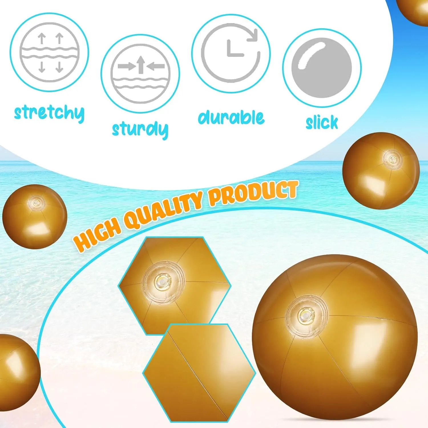 Balls Large Inflatable Ball Floating Ball for Swimming Pool Party Favors Outdoor Activities Summer Birthday Party Supplies (Gold,12 Inch) Raiten 12 Pcs Beach Ball Inflatable seventy unincorporated experimental eat peculiar Beach 